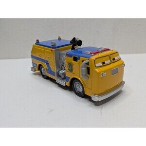 Disney Planes Cars Pulaski Diecast Piston Peak Fire Department Rare Blue Yellow